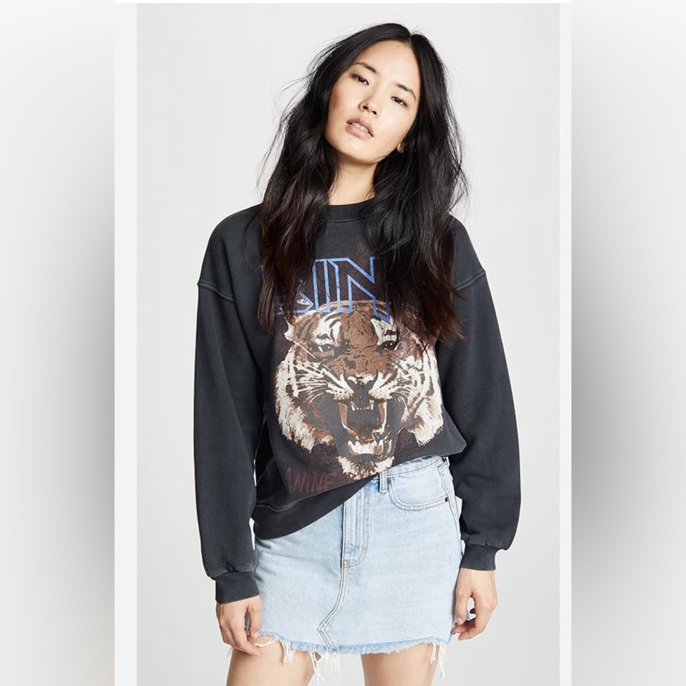 Anine Bing print logo crewneck sweatshirt - Picture 2 of 7